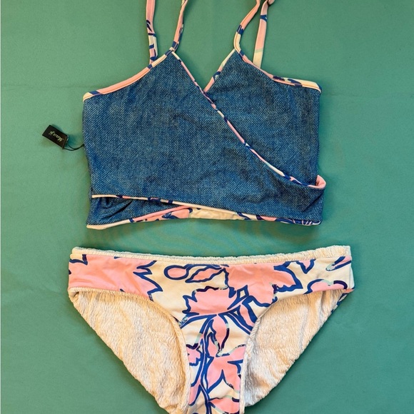 Maaji pink , blue and white swimsuit reversible lined size S woman’s - Picture 4 of 8